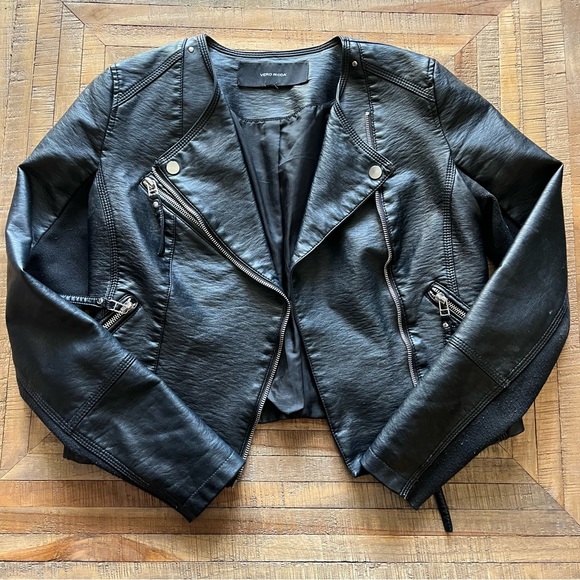 Leather moto jacket - Picture 1 of 6